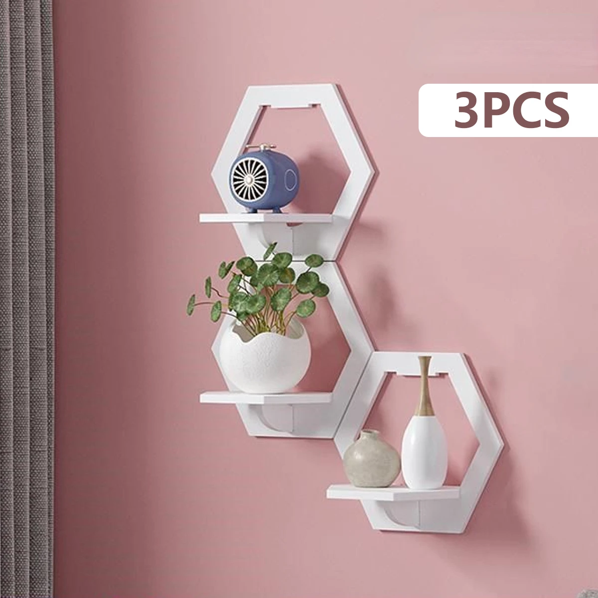 3 pçs hexágono prateleira de p - Home Improvement Tv Show avaliação e preço